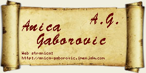 Anica Gaborović vizit kartica